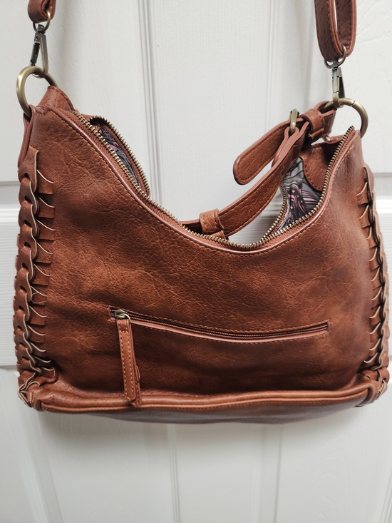 Source Unknown Handbags - Source Unknown Cognac Brown Shoulder Hobo Bag